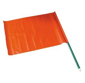 Steag de semnalizare roșu fluorescent cu mâner