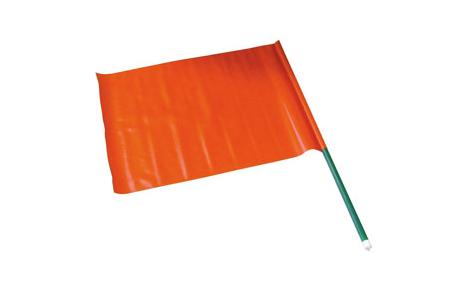 Steag de semnalizare roșu fluorescent cu mâner